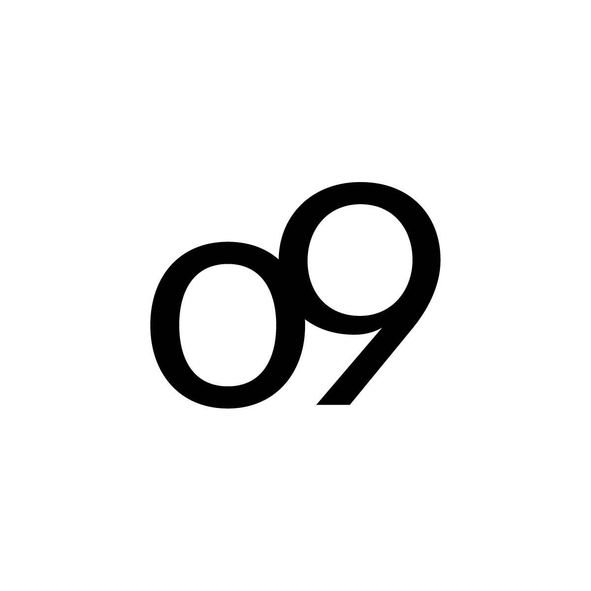 O9 Logo Black On White LARGE